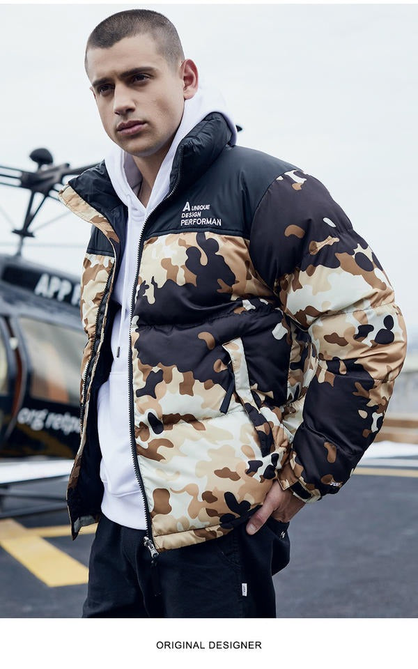 Winterjagd-Bomberjacke mit Camouflage-Muster und Baumwollpolsterung | 18921