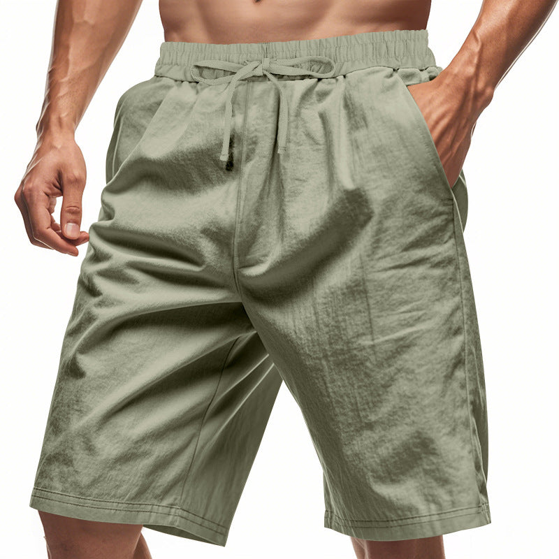 Leichte Strandshorts aus Leinenmischung für Herren – Relaxed Fit 5-Zoll-Freizeitshorts | WW-2