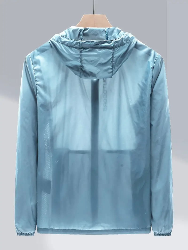 Herren-Sonnenkapuzenpullover mit LSF 50+ – Leichter Reißverschluss mit Taschen | Feuchtigkeitsableitend und atmungsaktiv | 2208