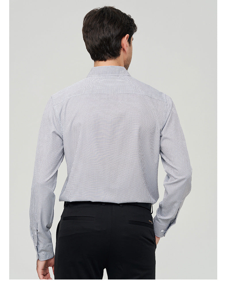 Herrenhemden Langarm Elastisch Falten Formelle Business Camisas Shirts | A7