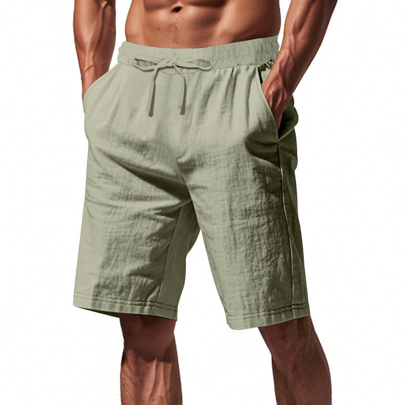 Leichte Strandshorts aus Leinenmischung für Herren – Relaxed Fit 5-Zoll-Freizeitshorts | WW-2
