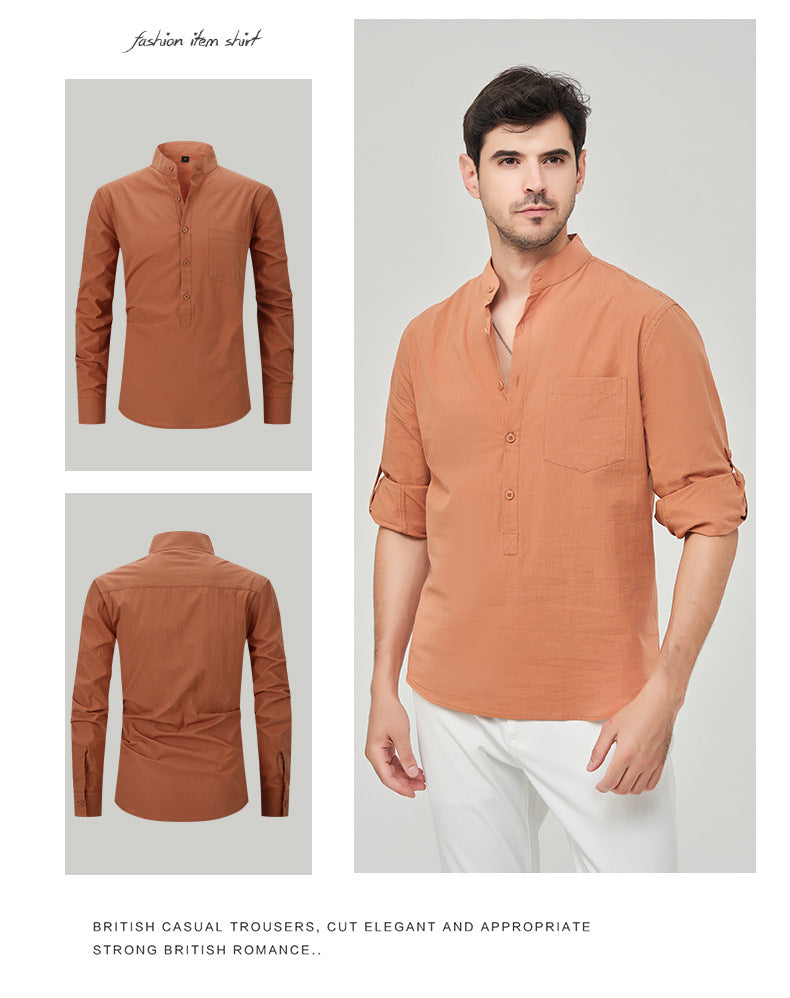 Herrenhemd Henry mit klassischem Design und Knopfleiste, vielseitiger Business-Stil | M7