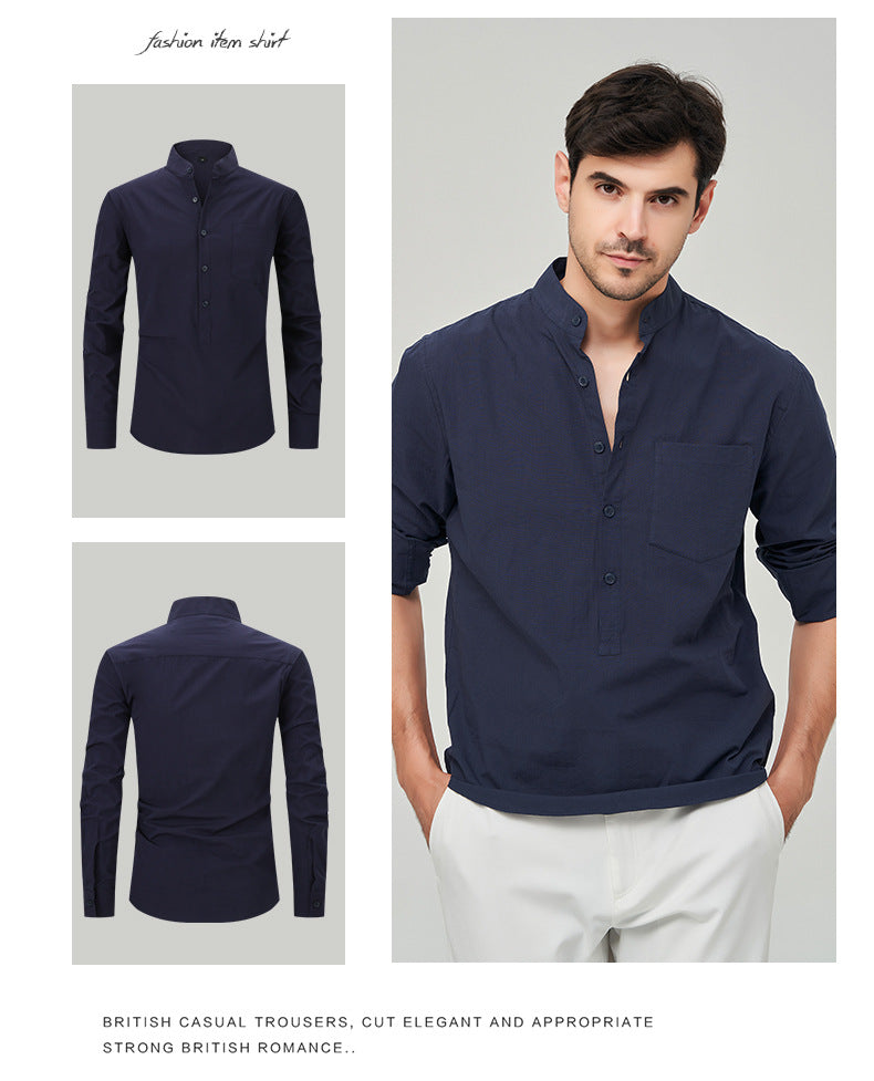 Herrenhemd Henry mit klassischem Design und Knopfleiste, vielseitiger Business-Stil | M7