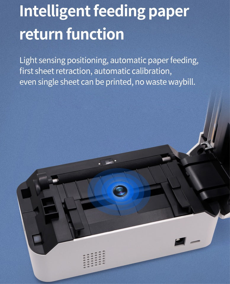 Thermo-Etikettendrucker, kabelloser Versandetikettendrucker, Royal Mail, UPS, DHL, Evri usw., mobiler Etikettendrucker, USB- und Bluetooth-Support-Drucker