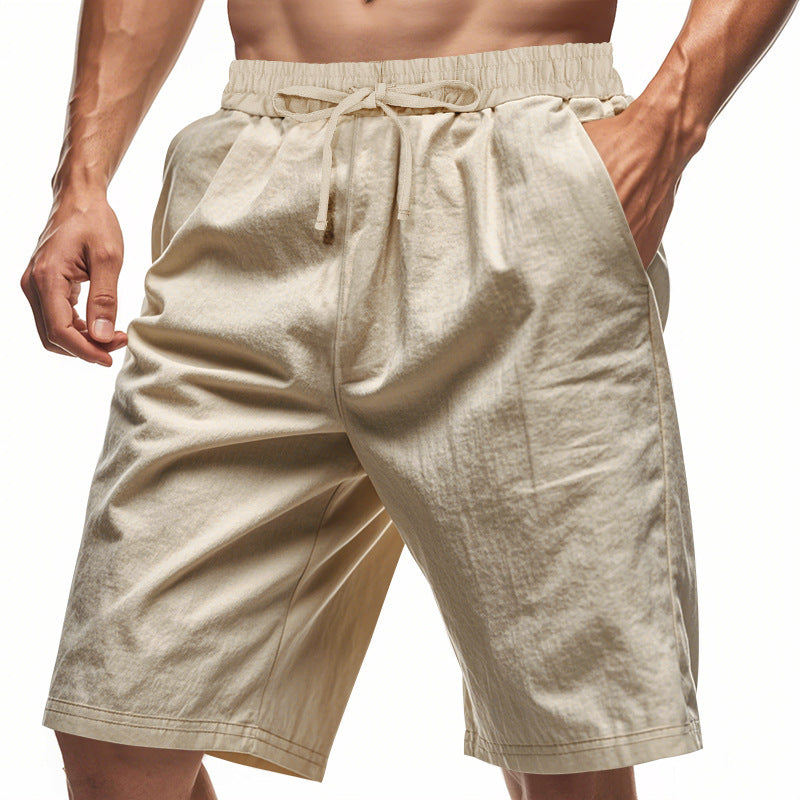 Leichte Strandshorts aus Leinenmischung für Herren – Relaxed Fit 5-Zoll-Freizeitshorts | WW-2