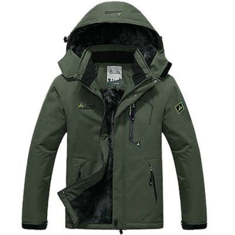 Wasserdichte Skijacke für den Winter, warme Fleecejacke für den Außenbereich, wasserabweisend, Windjacke, Kapuzenjacke, Übermantel | TJ153