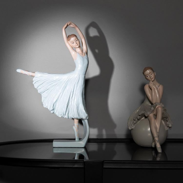 Moderne Ballettmädchen-Figur aus Kunstharz, elegante Skulptur für Heimdekoration und Geschenke | RRW2030