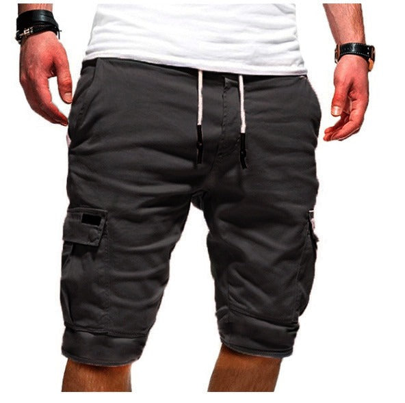 Herren Atmungsaktive Anti-Falten Chino Cargo Schnelltrocknende Shorts Mehrere Taschen Sommer Strandhose | ZK36
