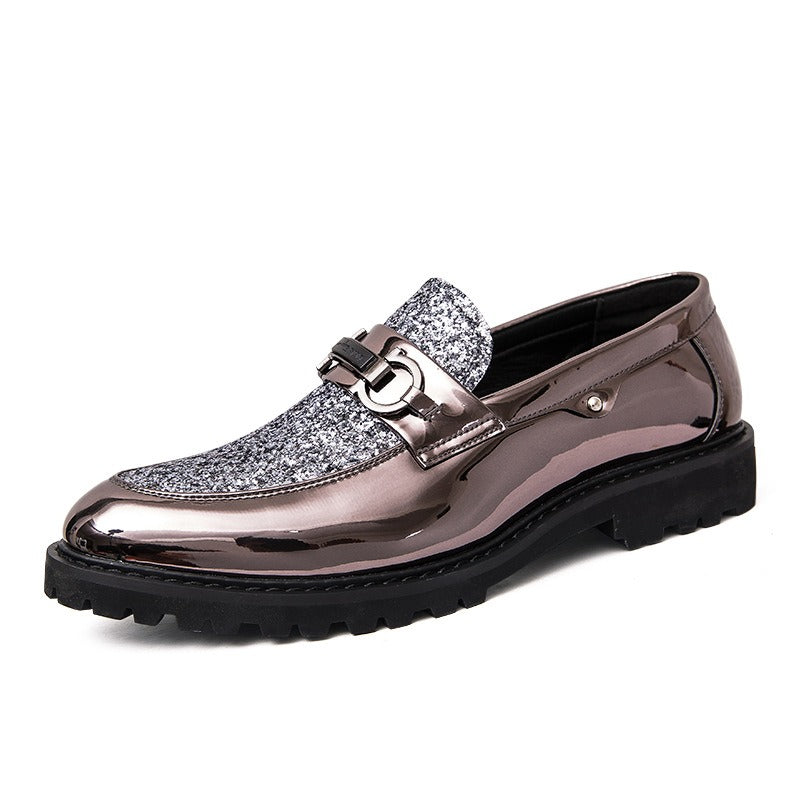 Herren Casual Trend Bright Upper Oxford Brogues Stiefel Britischer Stil Formelle Leder Büroschuhe