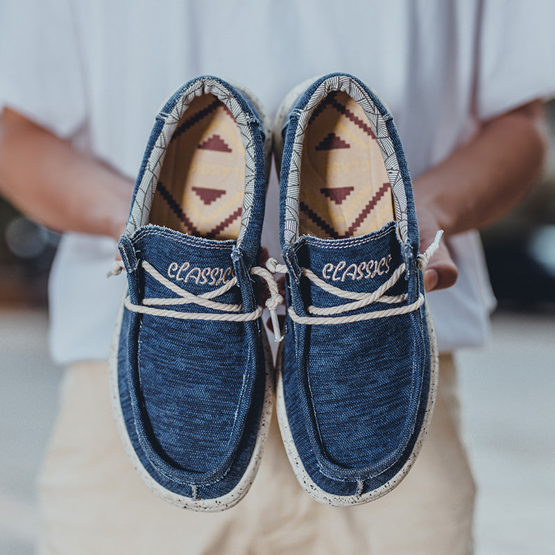 Freizeitschuhe aus Segeltuch für Herren – DUDE-Style, rutschfeste Sneaker für den Alltag | 8802