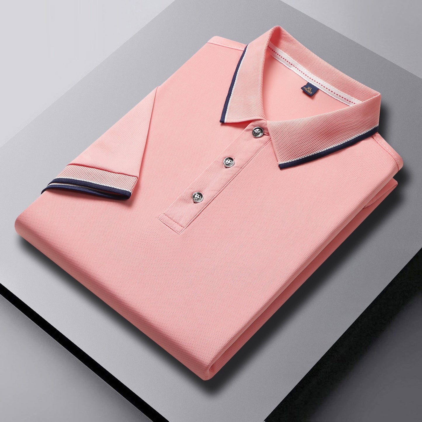 Herren-Golf-Poloshirt mit kurzen Ärmeln und Revers, schnelltrocknend und mit gesticktem Design | SG2316