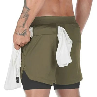 Gemütliche, kurze, sportliche Sportshorts für Herren mit Taschen, elastische Freizeitshorts | DK-858