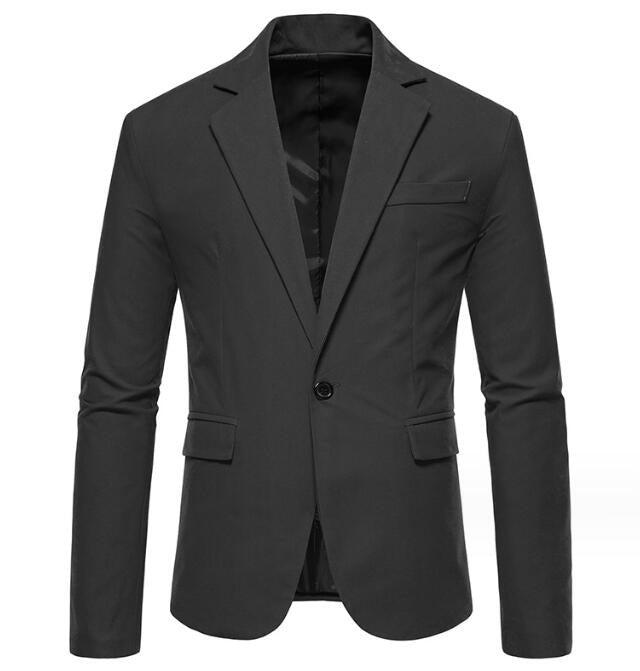 Herren-Anzugjacke aus Wildleder mit V-Ausschnitt und einem Knopf, Hochzeitsanzug, formeller Blazermantel | 1314X02