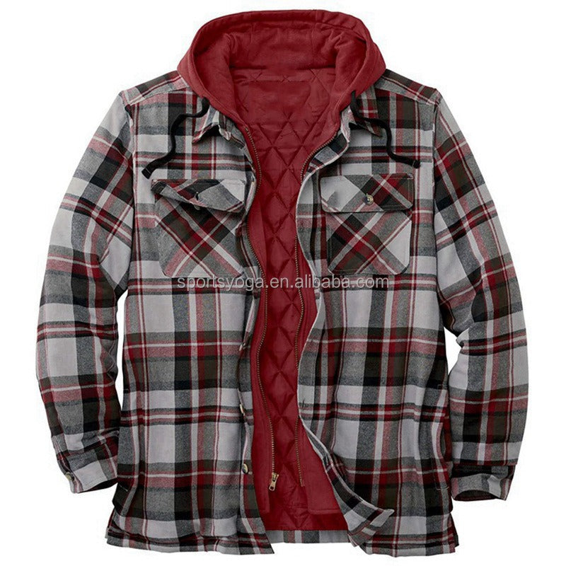 Winterjacke, einreihig, dicker, langärmliger Kapuzenpullover | 210901