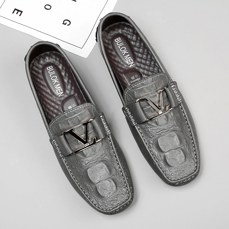 Hochwertige Echtlederschuhe Lässige Slipper Lederschuhe | H9901