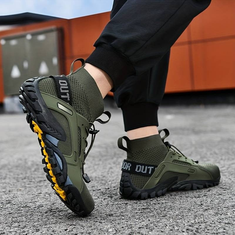 Trendige, ultraatmungsaktive Herren-Sneaker, strapazierfähige und rutschfeste Outdoor-Wander- und Angelschuhe | W-25