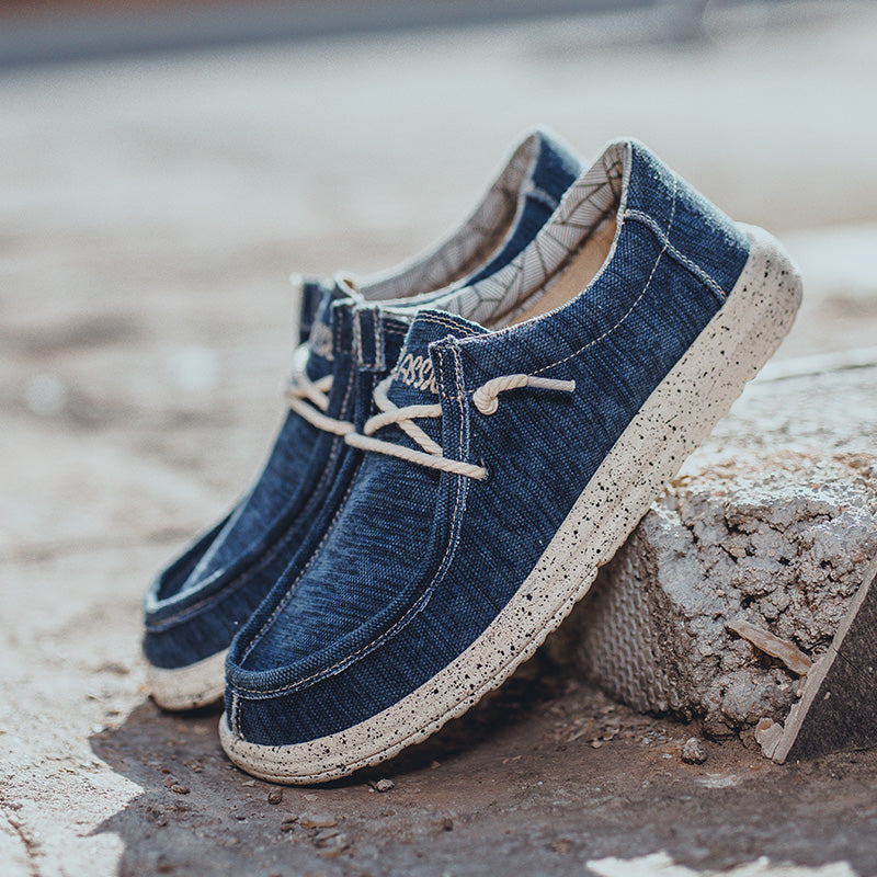 Freizeitschuhe aus Segeltuch für Herren – DUDE-Style, rutschfeste Sneaker für den Alltag | 8802