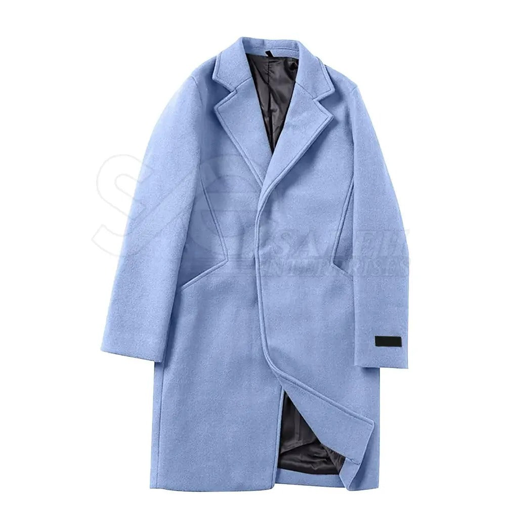 Herrenmode Trenchcoats Lässige, solide Jacke Windbreaker Warmer Wintermantel | 1211MF3
