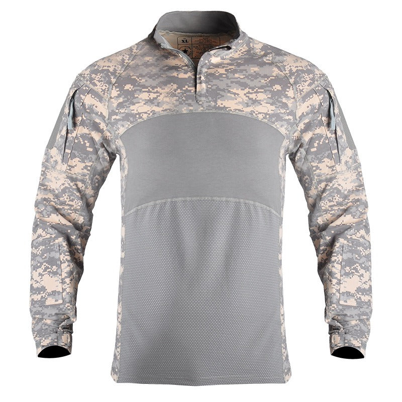 Taktisches Langarmhemd für Herren, Airsoft, Militär, Camo-Pullover-T-Shirt | 00856