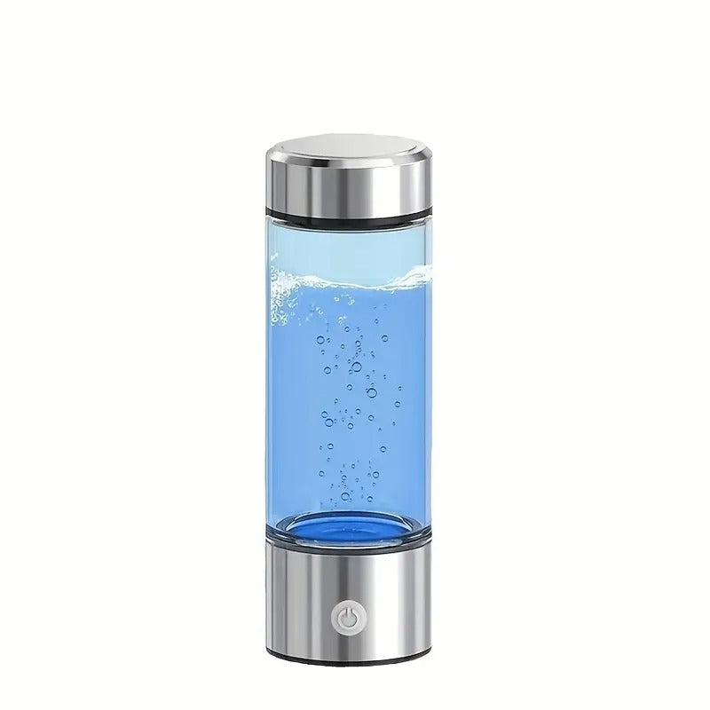 Wasserstoff-Wasserflasche – Per USB wiederaufladbar und tragbar mit Edelstahlverschluss. Verwandelt normales Wasser in wasserstoffreiche Flüssigkeit | TQ-08