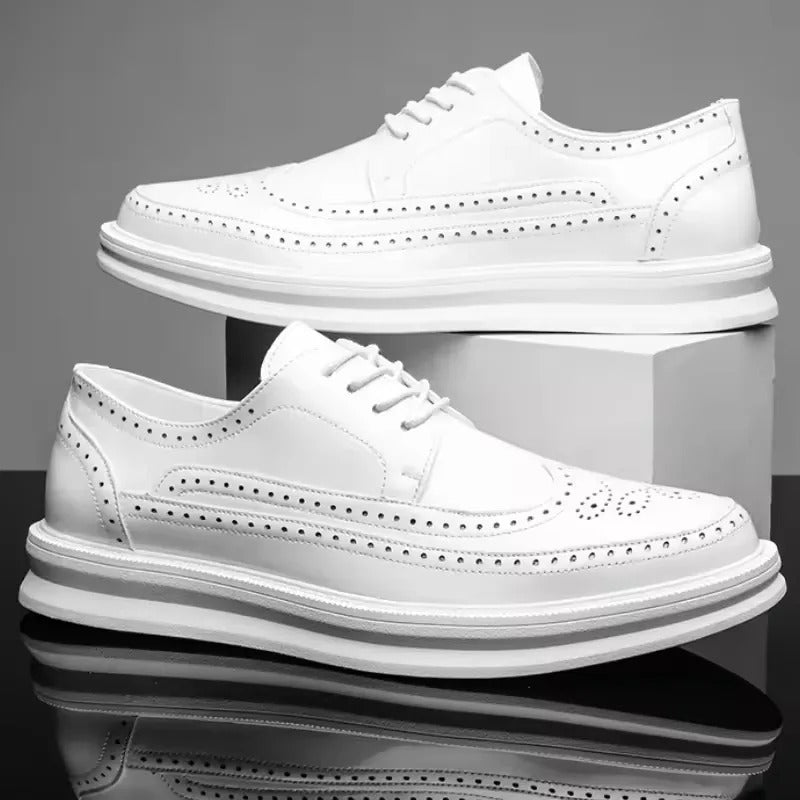 Herren Formelle Lederschuhe Kleid Hochzeit Oxford Brogue Männliche Schuhe Arbeitsstiefel