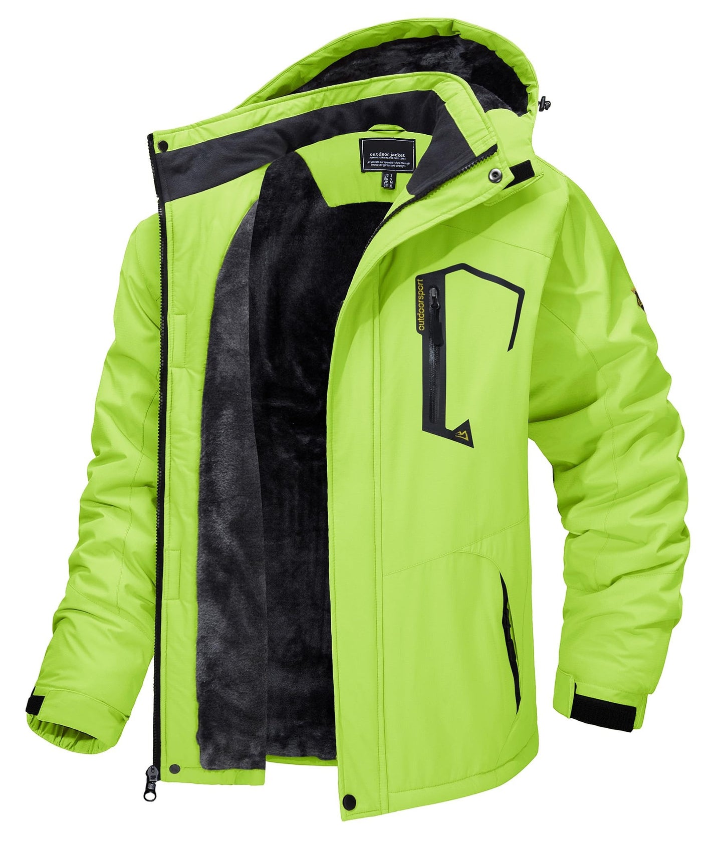 Wasserdichte Skijacke für den Winter, warme Fleecejacke für den Außenbereich, wasserabweisend, Windjacke, Kapuzenjacke, Übermantel | TJ153
