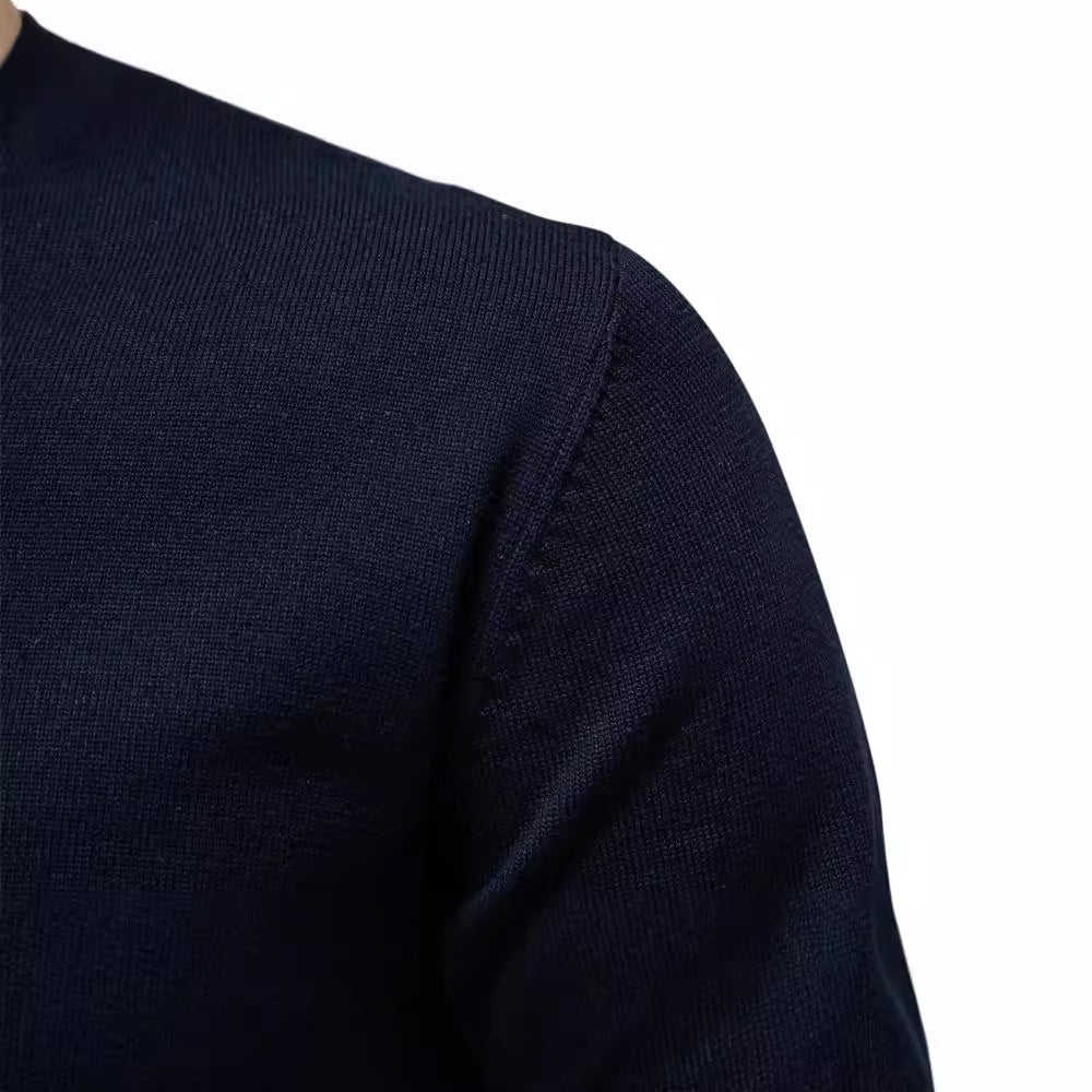 Winterpullover mit V-Ausschnitt, einfarbig, langärmelig, warm, Oberteile | VSW-02