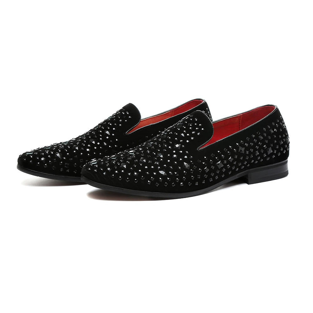 Herren Diamond Wingtip Loafers Casual Hochzeitsschuhe | A2362