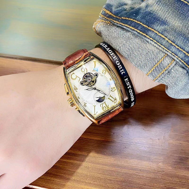 Herren Armbanduhren Mode Mondphase Tourbillon Automatische Mechanische Uhren | m186