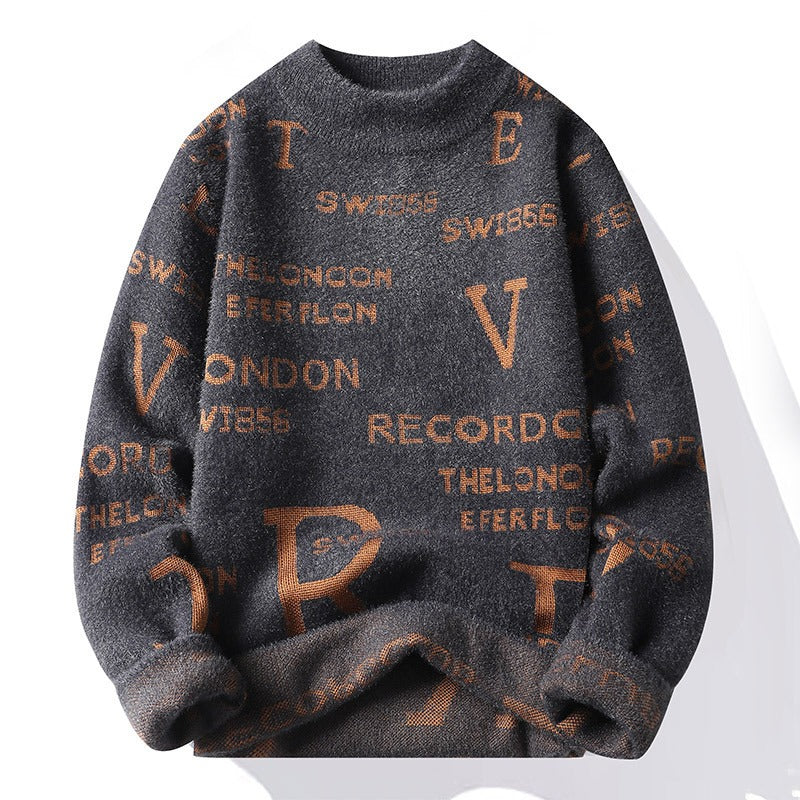 Oversize Pullover Herren Pullover Casual Streetwear Baumwollpullover | 10928