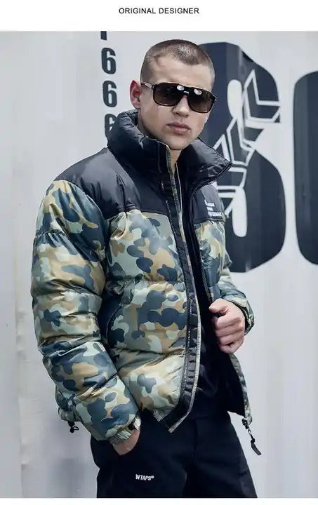 Winterjagd-Bomberjacke mit Camouflage-Muster und Baumwollpolsterung | 18921