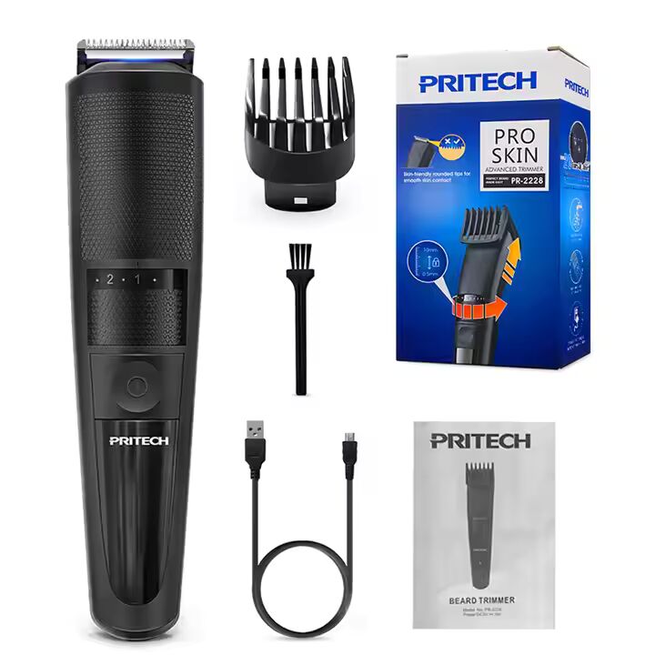 PRITECH USB-aufladbarer professioneller Haarschneider, kabelloser Bartschneider, elektrischer Haarschneider für Männer | PR-2228