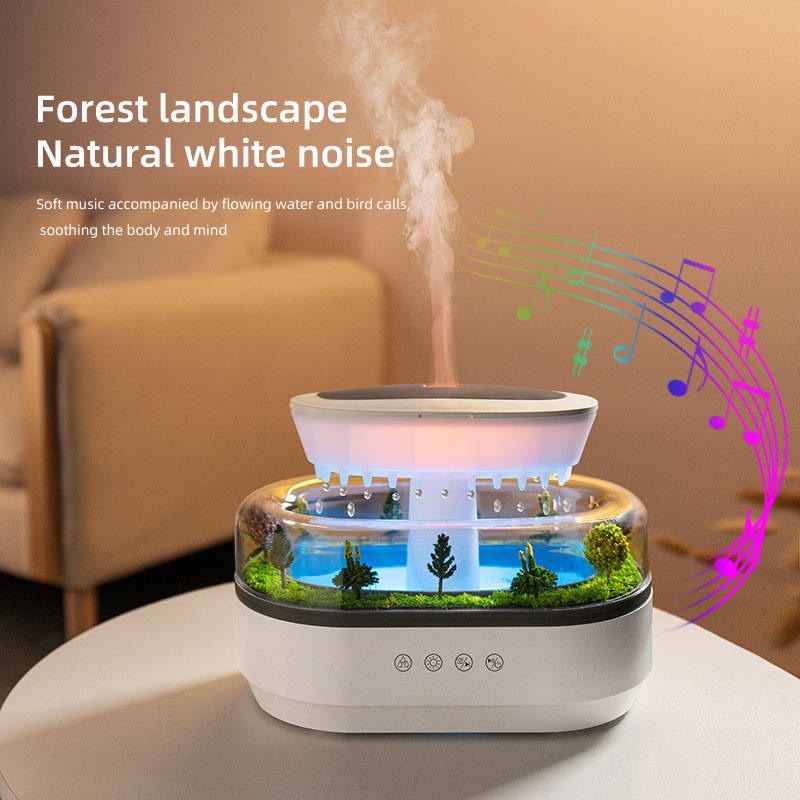 Raindrop Ultraschall-Luftbefeuchter & Smart Home Weißes Rauschen & Duftmaschine Aromatherapie-Diffusor | LW286