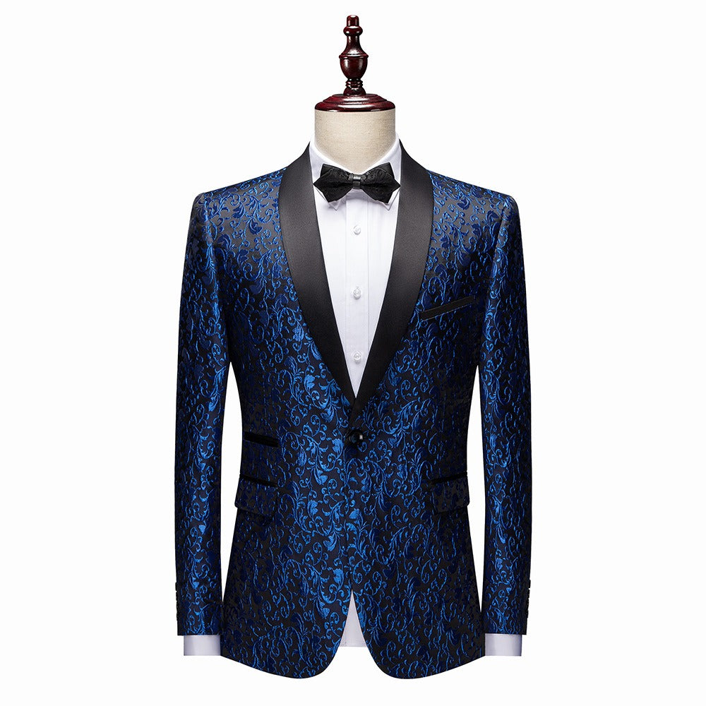 Herren Jacquard Luxus Hochzeitsanzüge Jacken Smoking Bankett Jacquard Blazer | 666
