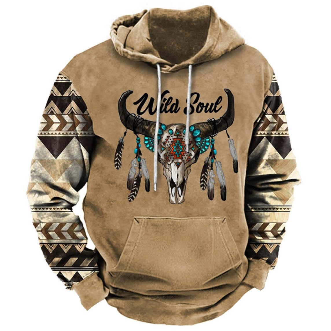 Herrenmode Cowboy Killer Hoodies Langarm Kapuzenpullover Casual Tops Pullover