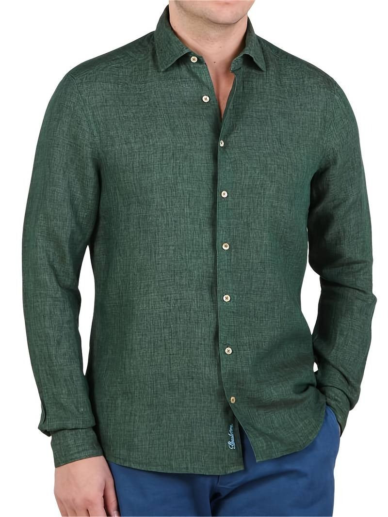Herren Casual Langarm Reverskragen Hemd & Shorts Comfort Fit Anzug | DHX2