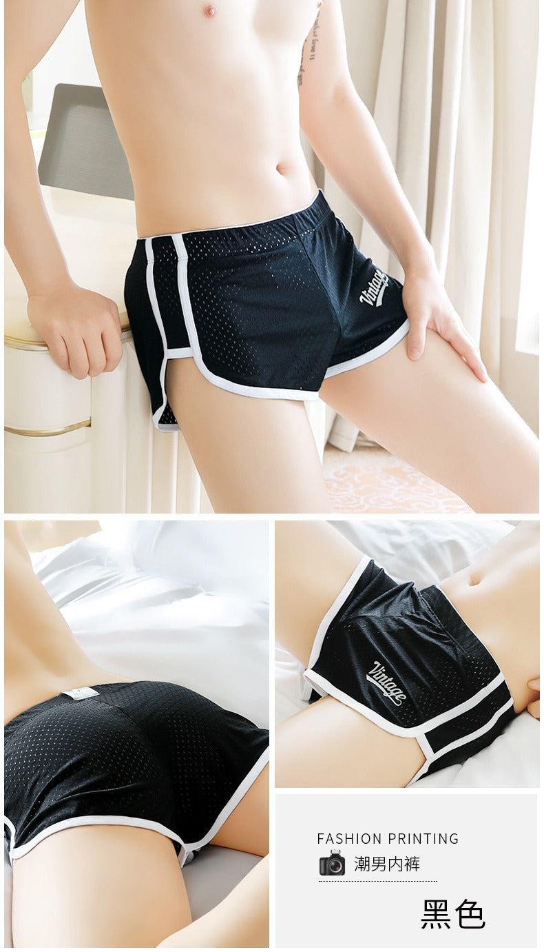 Aroku Herren-Boxershorts aus Seide mit kühlender Wirkung – Atmungsaktive Lounge-Hose mit mittlerer Leibhöhe | Schnelltrocknende Sommerunterwäsche für ultimativen Komfort | 4034-DK