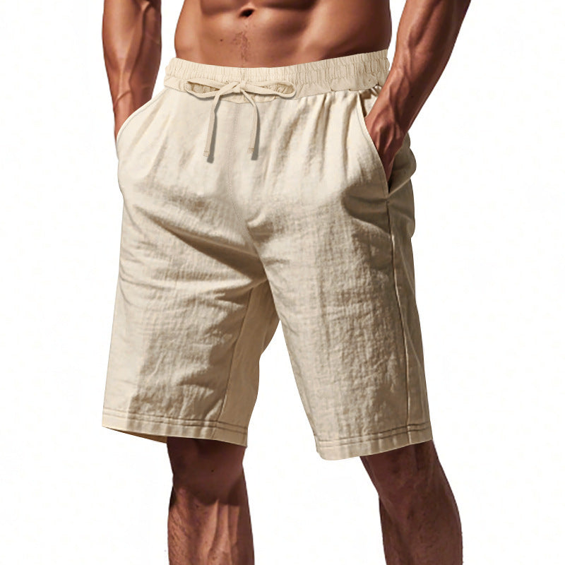 Leichte Strandshorts aus Leinenmischung für Herren – Relaxed Fit 5-Zoll-Freizeitshorts | WW-2