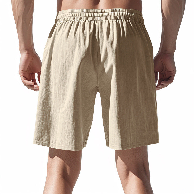 Leichte Strandshorts aus Leinenmischung für Herren – Relaxed Fit 5-Zoll-Freizeitshorts | WW-2
