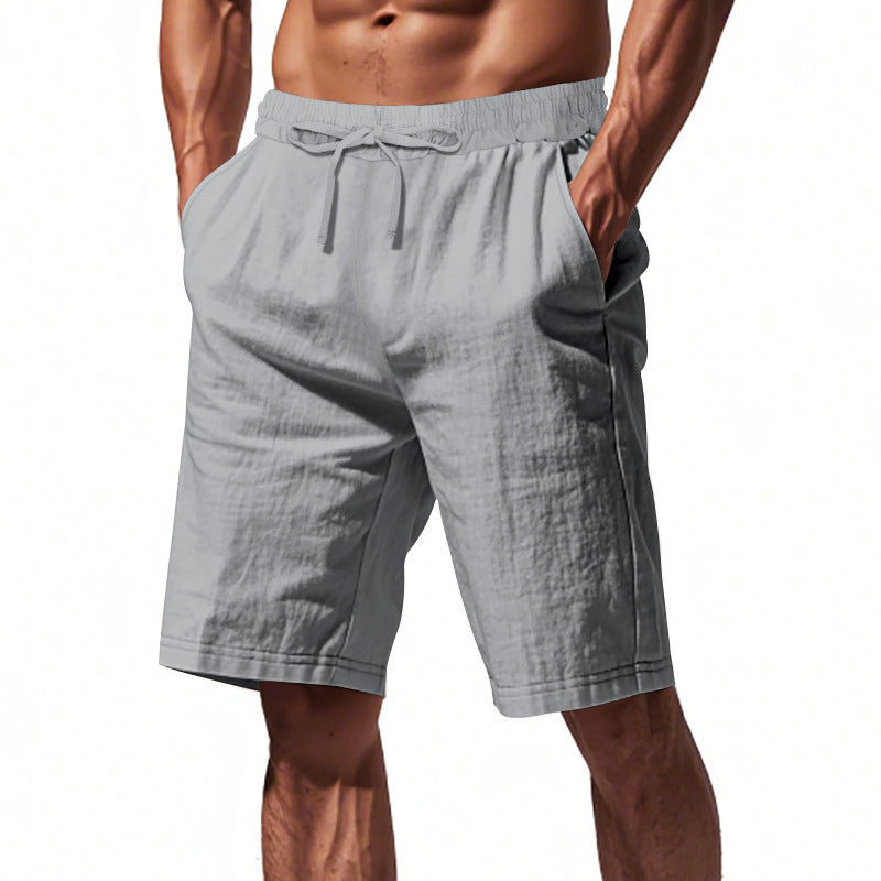 Leichte Strandshorts aus Leinenmischung für Herren – Relaxed Fit 5-Zoll-Freizeitshorts | WW-2