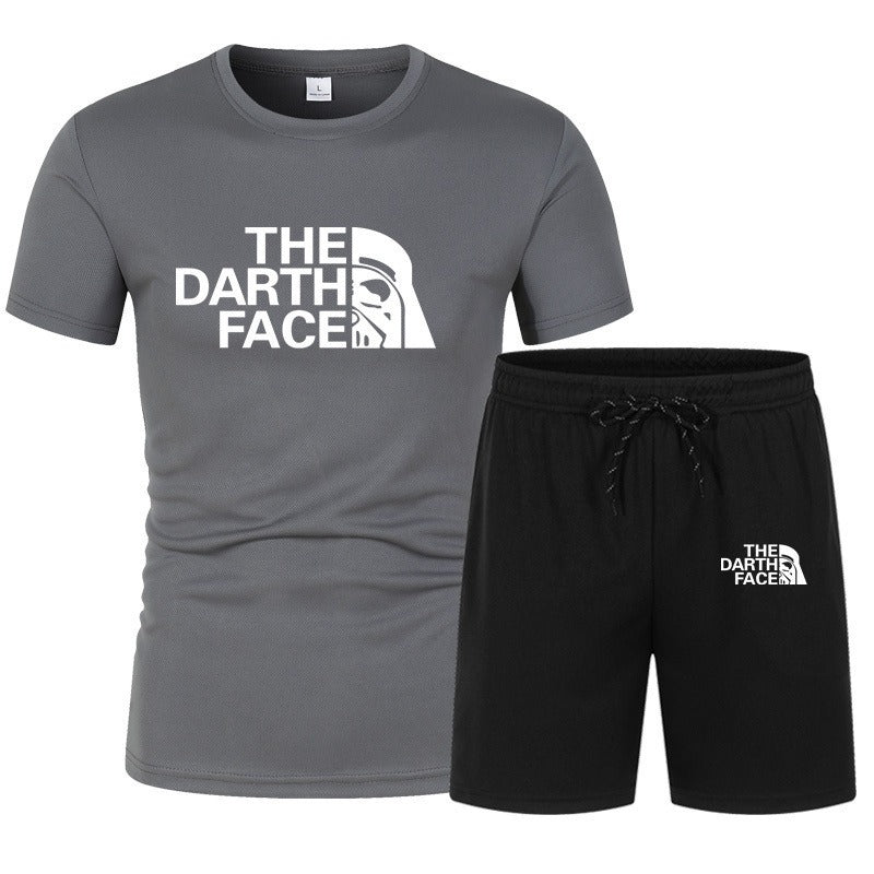 Zweiteiliges Sportbekleidungsset für Herren, Fitnesstraining, Laufen, schnelltrocknendes T-Shirt-Set | QS-01