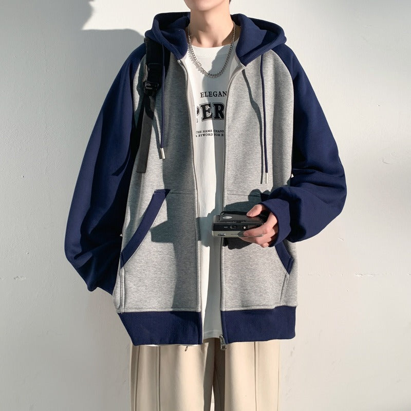 Lässige Strickjacke mit Reißverschluss für Herren, gewebtes Sport-Hoodie-Sweatshirt | JQN-3243