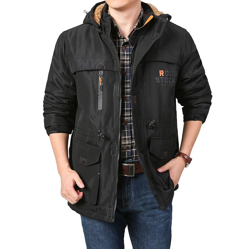 Winter Pufferjacke Plaid Baumwolle Militär Kampf Outdoor Taktischer Parka Mantel mit Kapuze | 086
