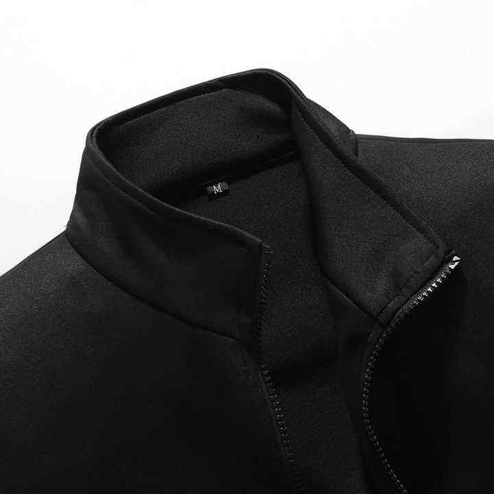 Herren Herbst Winter Langarm Pullover Sweatshirt Reißverschluss Jacke & Hose Set Lässiger Sportanzug Trend 3-teiliges Set (Hemd+Jacke+Hose) | T928