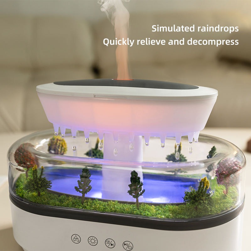 Raindrop Ultraschall-Luftbefeuchter & Smart Home Weißes Rauschen & Duftmaschine Aromatherapie-Diffusor | LW286