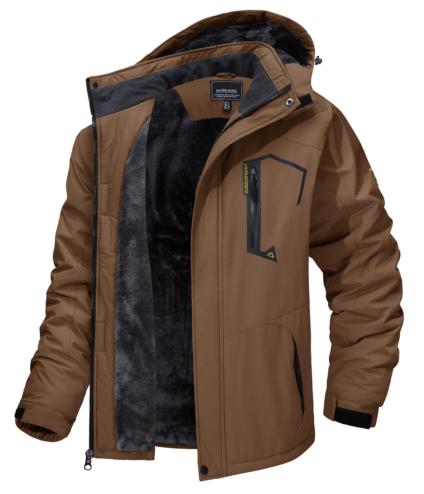 Wasserdichte Skijacke für den Winter, warme Fleecejacke für den Außenbereich, wasserabweisend, Windjacke, Kapuzenjacke, Übermantel | TJ153
