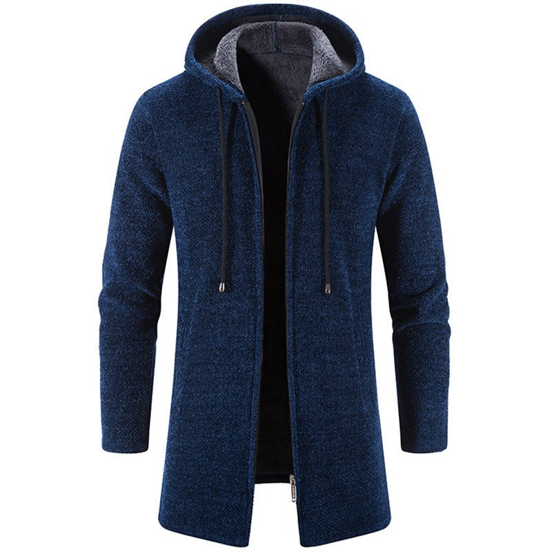 Herren Kapuzenpullover mit Reißverschluss, Fleece, Strickpullover, Mantel, warm, dick, Windjacke, Jacken, Mantel | 6619