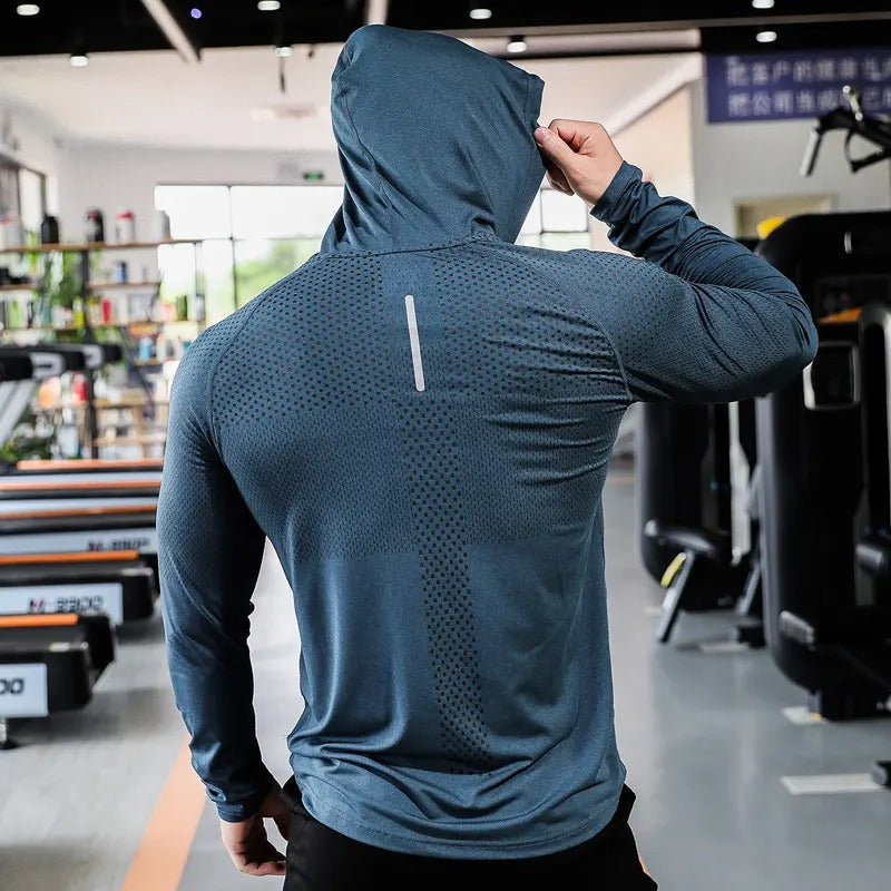 Herren Fitness Laufen Sport Hoodie Gym Kapuzenpullover Muskeltraining Sweatshirt Tops | 61139