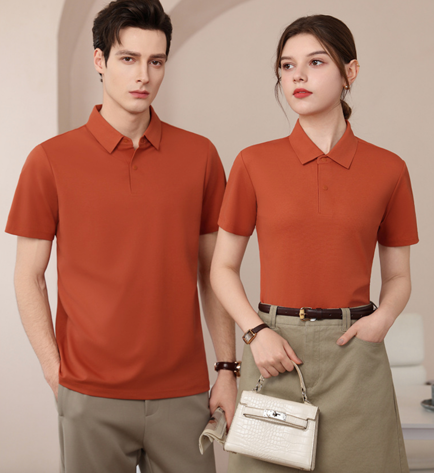 Poloshirt aus 100-fädiger merzerisierter Baumwolle | Antibakteriell & kühlend | Unisex Sommer-Kurzarm-Poloshirt | L11-8230
