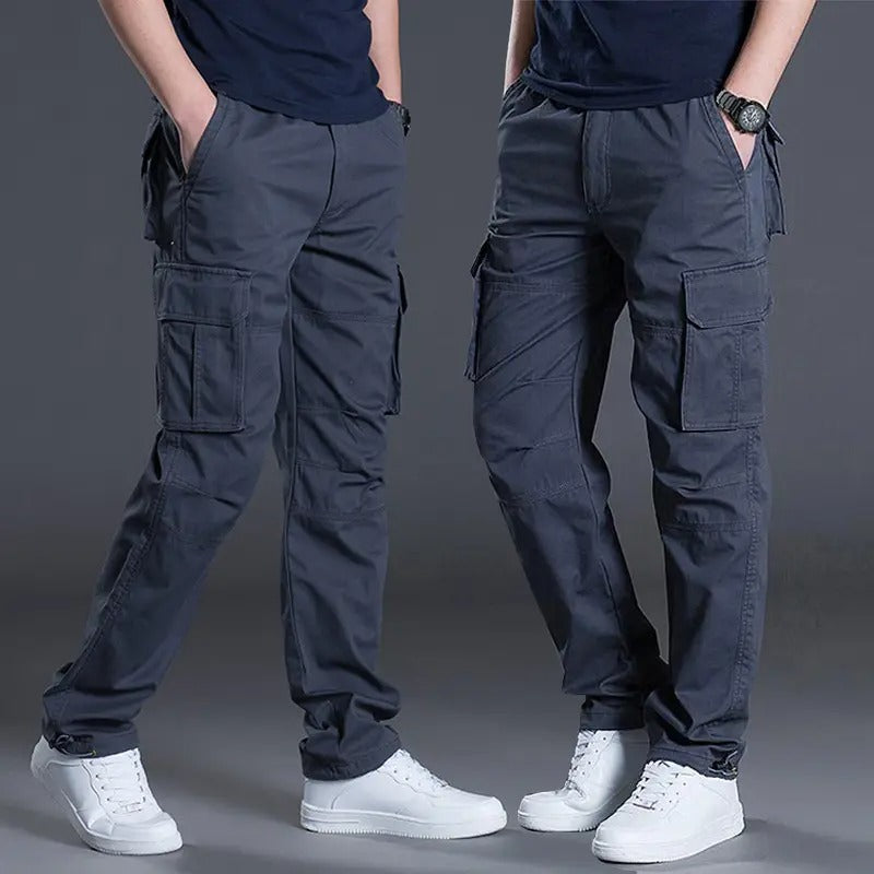 Herren Cargohose Casual Multi Pockets Militär Taktische Lange Hose Outwear Gerade Winterhose | J117